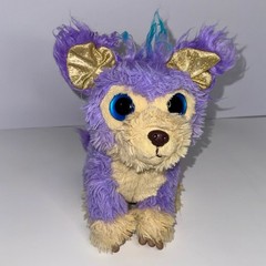 Little Live Pets | Scruff-a-Luvs Cutie Cuts Purple Shaggy Dog Plush Blue Eyes 8″
