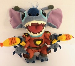 Disney Store STITCH Experiment 626 Alien 4 Arms Holding Ray Guns 9″ Plush