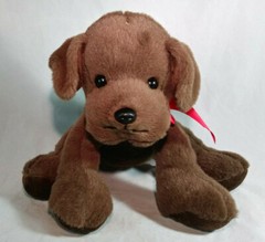 Animal Adventure Brown Puppy Dog Chocolate Lab Baby Toy Plush 8″ 2013