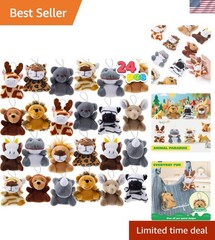 Soft 24-Piece Mini Plush Safari Animal Set – Great for Party Goodie Bags