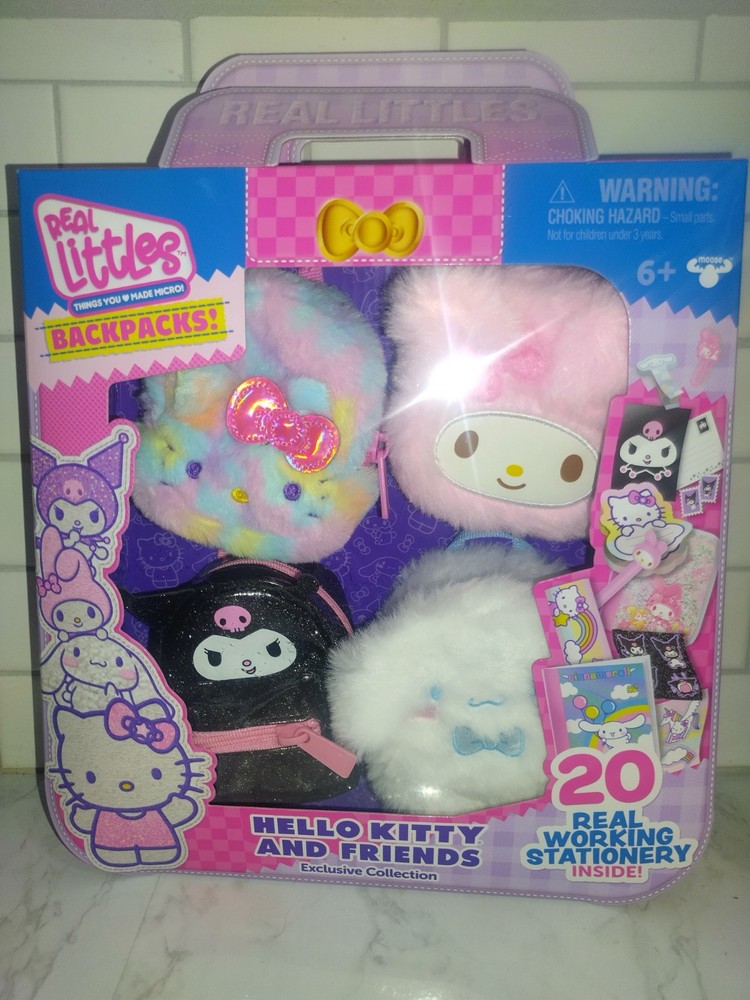 NEW Real Littles Backpacks Cinnamoroll Hello Kitty Kuromi & My Melody 4-Pack