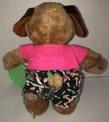 VTG 90s FRISBEE Stuffed Plush Dog RARE Promotional PMI Toys Kransco Wham-O 1991