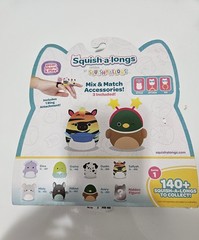 Squish-a-longs 8 Pack – 1” Mini-Squish with 2 Accessories, 1 Ring Series 1-RARE-