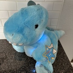FAO SCHWARZ GLOW BRIGHTS NARWHAL AND BLUE DINOSAUR LOT OF 2 Working
