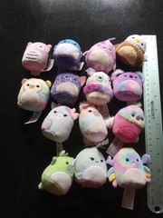 Lot of 14 Squishville Micromallow 2 inch Plush Kelly Toys well loved used toys