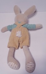 Ragtales Alfie the Rabbit 15″ Bunny Baby Toy Corduroy Overalls