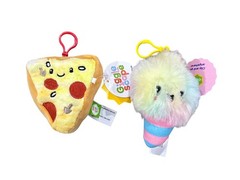 Giggle Scope Pizza & Cotton Candy Clip-On Plush Toys Set