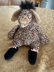 vtg Manhattan Toy Company Donkey Tip Toes 7” Terrycloth 1999 rare plush