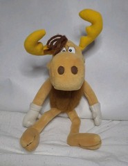 Plush Bullwinkle Plush 10” Rocky & Bullwinkle & Friends White Plastic Eyes 1994