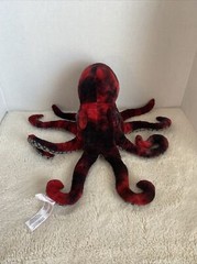 Fiesta Red Octopus Plush Stuffed Animal A52589 Realistic Sea Life