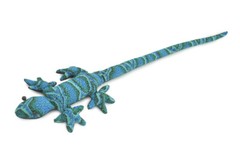 Lizard Sand Toy Stuffed Animal Blue Thailand Bean Bag Cornhole 16″ TH42 BB305