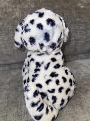 VTG Dakin Sitting Puppy Dog Plush Purple Cheetah Spots 9” Scratch Eyes Dalmatian