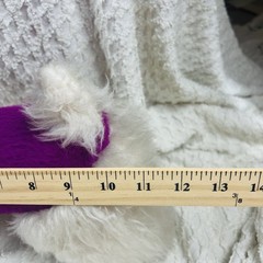 Vintage ’50s ’60s Purple Poodle Carnival Prize Stuffed Dog Animal Plush