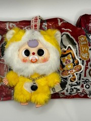 Baby Three Cats and Dogs plush pendant with paci