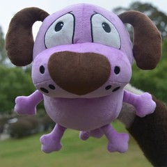 Share 25CM Courage the Cowardly Dog Plush Toy, Cartoon Collectible, Cute Gift