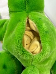Dakin McGraw Hill Readasaurus Plush Green Dinosaur Hand Puppet Glasses Stuffed