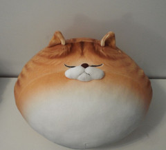 10″ “Egg Cat: Orange Striped Tabby” Soft Squishy Kitty Plush Cushion Pillow