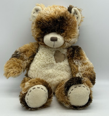 Build A Bear Champ Calico Heart Teddy Bear Patch Stuffed Animal Plush 15″