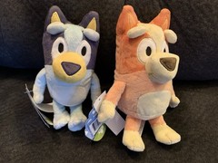 2 💥 Bluey Friends Bingo 7 inches Each Plush Set NEW Plushies Lot Orange Blue