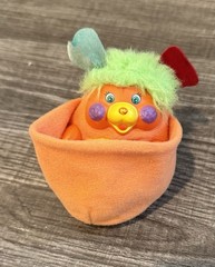1980’s Popples Lot Punk Rockstar + Mini Plush + Pajama Party Book + Glass Cup
