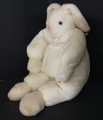 Bunny Rabbit Plush Stuffed Animal Nylon Parachute Type Fabric NO TAGS Used