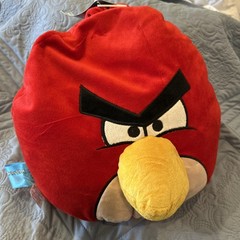 Jay Franco Angry Birds Plush Pillow 12″ Red NWT