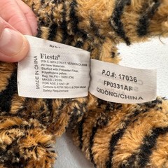 Fiesta Bean Bag Tiger Plush 8″ Cuddle Stuffed Animal Striped Pattern Bean Bag