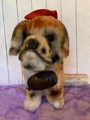 Vintage Playmate Toys Stuffed Plush animal Toy Dog doll puppy St. Bernard Japan
