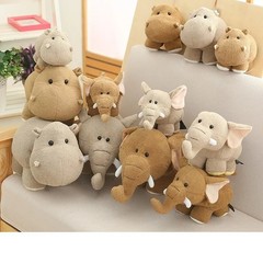 Hippopotamus Gray 8 Inch Stuffed Animal Plush Toys Toddler Dolls Kids Gifts