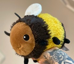 Squishable Fuzzy Bumblebee Kawaii Round Plush Stuffed Animal Insect Bee Toy