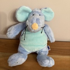 Vintage Manhattan Toy Co. Small Dupers Blue Mouse Rat 10” Plush