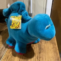 Vintage Prestige Toy Teal Pink Fuchsia Dinosaur Stegosaurus Korea Plush