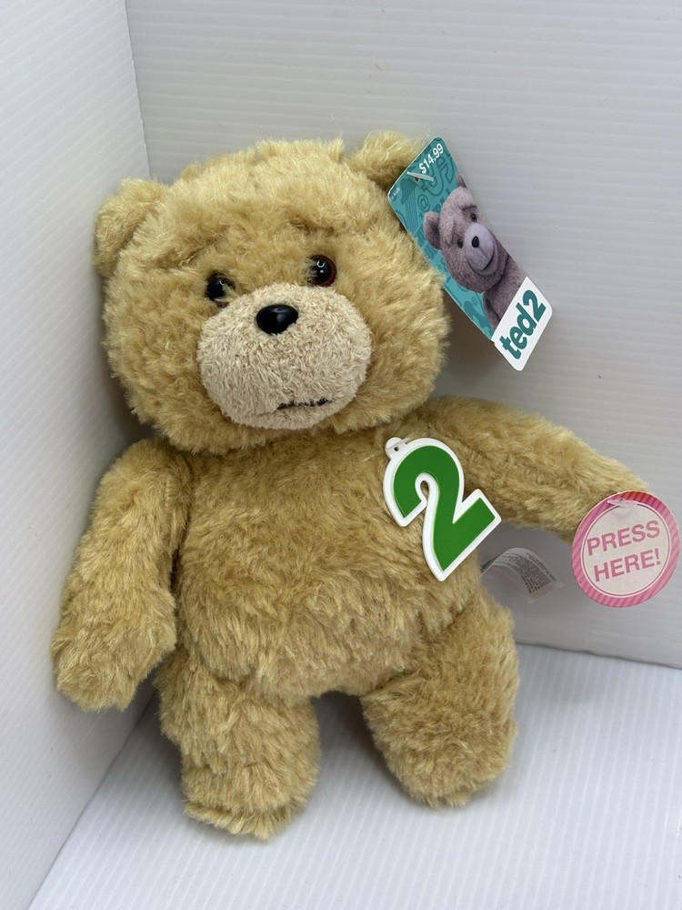 Ted 2: Talking Plush Tan Bear Doll 2014 Sound Doesn’t Work 8” Ted2 Faded Read