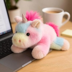 Adorable Rainbow Unicorn Stuffed Animal Soft Unicorn Plush Toy Cute Birthday Gif