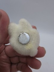 White Bunny Rabbit Fuzzy Fridge Magnet Vintage Old Rare