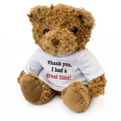 THANK YOU I HAD A GREAT TIME Teddy Bear – Cute Cuddly Soft – Gift Present