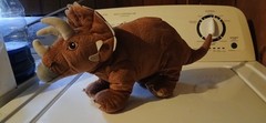 Triceratops Dinosaur Plush Stuffed Animal Toy, Brown/Beige/Gray Medium 14-24″