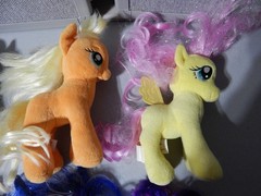 LOT OF 12 MY LITTLE PONY SMALL PLUSH STUFF ANIMALS – MULTI-COLOR, 4″-9″ TALL