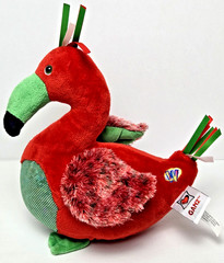 Ganz Webkinz Holidoodle Holiday Plush Red Green Stuffed Animal Bird NO CODE
