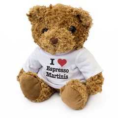 I LOVE ESPRESSO MARTINIS – Teddy Bear – Cute Cuddly Soft – Funny Gift Present