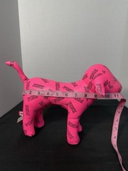 Victoria’s Secret PINK brand collectible plush dog, vinyl or faux leather