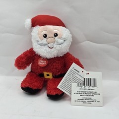 Christmas House Musical Plush Toy Red Santa Plays It Is Christmas Time 8”