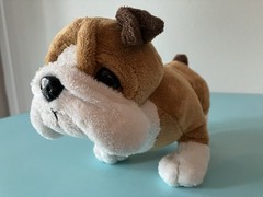 Ganz Webkinz Bulldog HM126 Plush Stuffed Animal Toy Puppy Dog No Code Brown Tan
