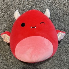 Squishmallows 8” Karlie the Bat Red Devil Demon Halloween Plush Pillow
