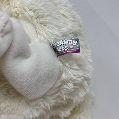 HIDEAWAY PETS White Kitty Cat 13″ Plush Blue Eyes Jay at Play Curl Up Snap Round