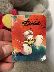 Diddl Mouse by Thomas Goletz German Red Overalls yellow buttons 12” with TAG