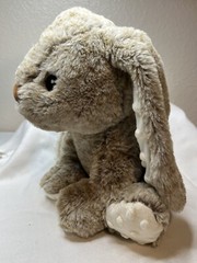 Spark Create Imagine Bunny Plush Crinkle Feet Chime Rattle Stuffed Animal Brown