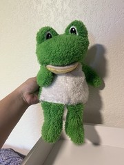 1990s Dan Dee Collectors Choice 14”Plush Frog Hand Puppet Soft Active Play Time
