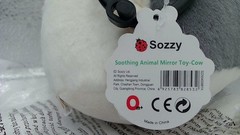 Sozzy Soothing Reflective Cow Plush Doll Baby Toy With Mirror