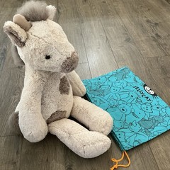 RARE Jellycat Billie Giraffe Beige Taupe Plush Stuffed Animal 24” Retired HTF